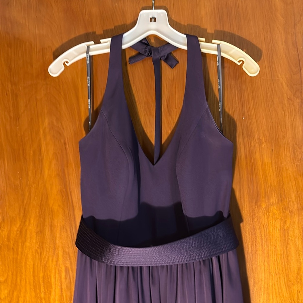 White by Vera Wang size 6 dark purple bridesmaid dress